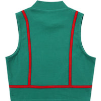 Bikini Bod Crop Top Green/Red