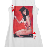 4 of Hearts Nudie Card Mockneck Mini Dress