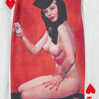 4 of Hearts Nudie Card Mockneck Mini Dress