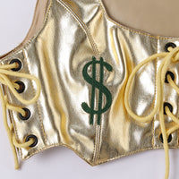 Greed Crop Corset Top