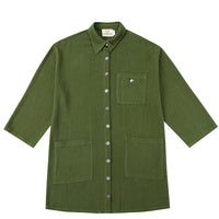Unisex Beach Linen Jacket Moss