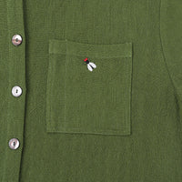 Unisex Beach Linen Jacket Moss
