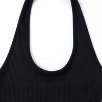Black Tencel Halter Dress