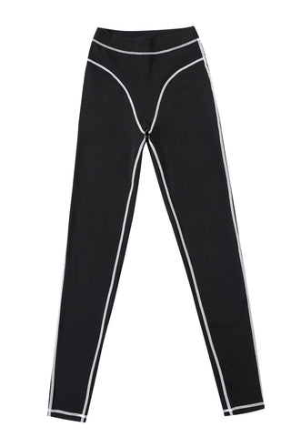 Black Thong Yoga Leggings