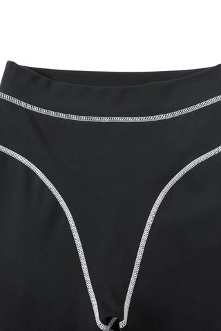 Black Thong Yoga Leggings