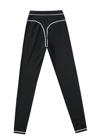 Black Thong Yoga Leggings