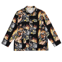 Unisex Biker Fire Chore Jacket