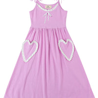 Breeze On My Genitals Linen Pink Sweetheart Dress