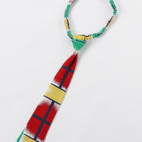 Jumbo Plaid Linen Tie