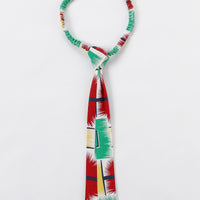 Jumbo Plaid Linen Tie