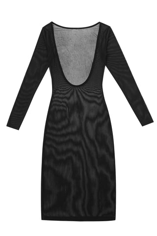 Reversible Black Mesh Sex Dress
