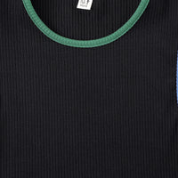Tencel Rib Crop Tank Black Primary