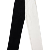 Black/White Comfort Corduroy Pants