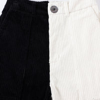 Black/White Comfort Corduroy Pants