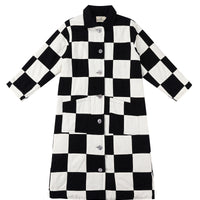 Chessboard Long Scrap Patch Jacket
