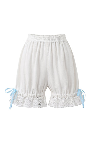 Thick Linen Bloomers White