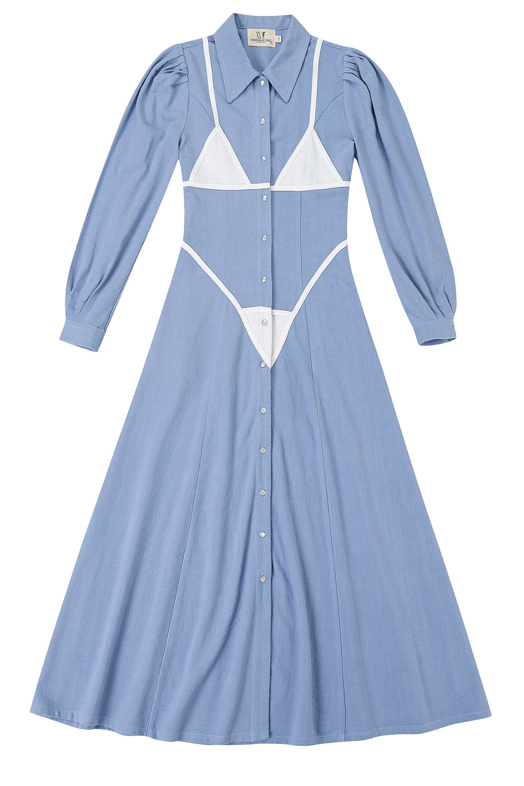 Bikini Bod FLDS Dress Thick Linen Blue L / Light Blue