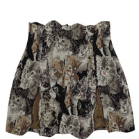 Cats Tapestry Ink Stain Mini Skirt