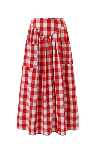 Park Skirt Red/White Gingham