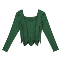 Green Leaf Tencel Rib Long Sleeve