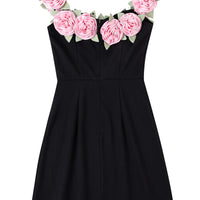 Pink Rose Prom Mini Dress