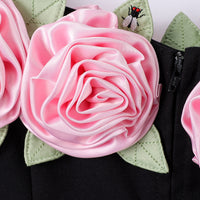 Pink Rose Prom Mini Dress