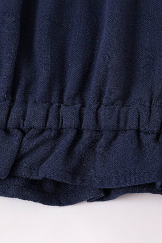 Sporty Soft Linen Bloomers Navy