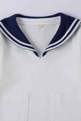 Kid's Linen Sailor Set Thick Linen