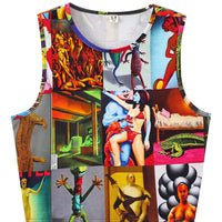 AI Collage Stretchy Crop Tank
