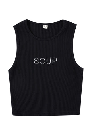 SOUP Tencel Rib Tank Black