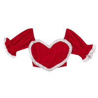 Valentine Puff Sleeve Crop Top