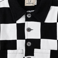Chessboard Quilted Crop Scrap Patch Jacket