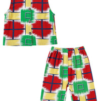 Jumbo Plaid Toddler Vest & Pants Set