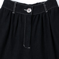 End of the world Black Linen Wide leg Trousers