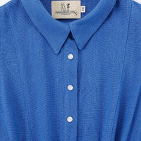 French Blue Linen Gym Class Romper