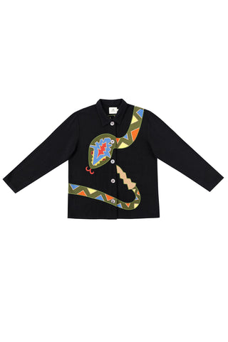 Unisex Snake Linen Chore Jacket
