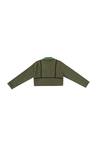 Bikini Bod Canvas Construction Crop Jacket