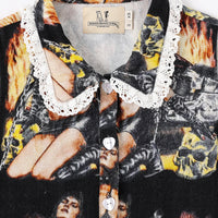 SUMMER LOVE Linen Tank Biker Fire