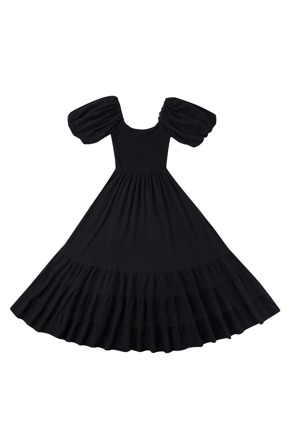 Picnic Gown Soft Linen Black S/M / Black Picnic Gown Soft Linen Black S/M / Black