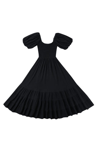 Picnic Gown Soft Linen Black