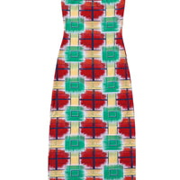 Jumbo Plaid Mesh Revenge Midi Dress