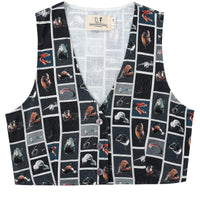 Cute Fish Crop Linen Vest