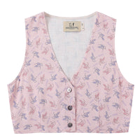 Crop Ballet Linen Vest