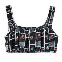 Cute Fish Linen Crop Bra Top