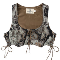Cats Lace up Crop Corset Top