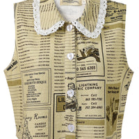 SUMMER LOVE Linen Tank Yellow Pages