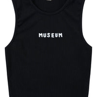 MUSEUM Tencel Rib Crop Tank Black