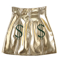 Greed Gold faux leather Skirt