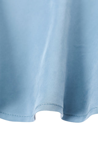 Japanese Cupro Bias Cut Skirt Ice Blue