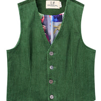 Unisex Poison Green Corduroy Vest